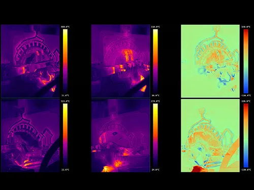 Diferenças antes e depois da pulverização